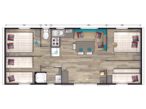 BUNGALOW 8 personnes - QUATTRO