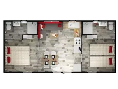 CASA MOBILE 4 persone - Duo Premium 3 Camere 4 Persone Jacuzzi + Aria condizionata + TV