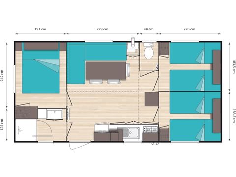 MOBILHOME 6 personas - FAMILIA O'HARA