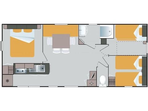 Stacaravan 6 personen - Comfort + Riviera