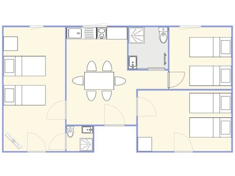 CASA DE CAMPO 6 personas - 3 habitaciones