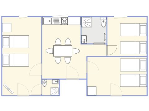 LANDHUIS 6 personen - 3 slaapkamers