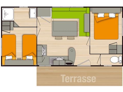 Mobile home 6 persons - Mobile home 4/6P Standard - TV