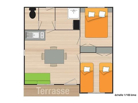 LANDHUIS 4 personen - Residence Gîte 4P - TV