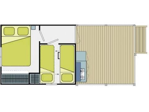 MOBILHOME 5 personnes - Vacanciale 2CH - 4/5P