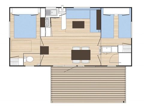 MOBILHOME 6 personnes - Espace 2CH - 4/6P