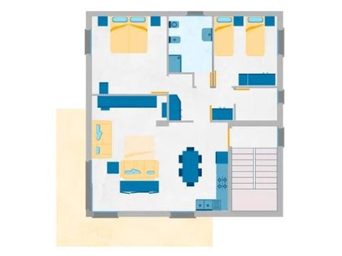 Apartment 6 persons - TRILOCALE SUPERIOR / 3 rooms superior 65 m² (garden level or 1st floor)