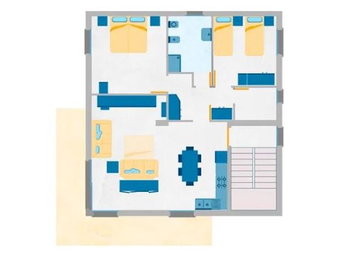 Appartement 6 personen - TRILOCALE SUPERIOR / 3 kamers superior 65 m² (tuinniveau of 1e verdieping)