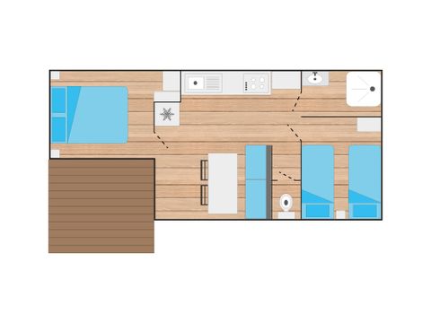 MOBILHOME 6 personas - COSY FAMILY COTTAGE (miércoles/miércoles)