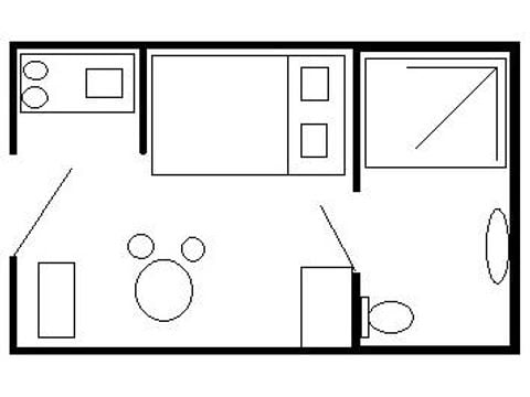 STUDIO 2 Personen - Bulle Standard 20 m² 1 Zimmer +TV
