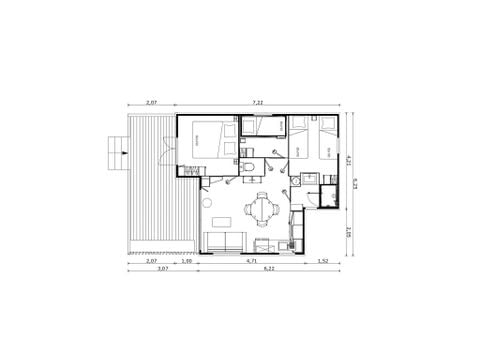 Chalet 6 personnes - Ultimate | 3 Ch. | 6 Pers. | 1 SDB | Clim. | TV