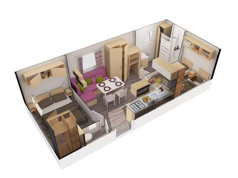Mobile home 4 persons - OAKLEY
