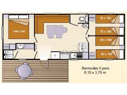 Mobile home 6 persons - BERMUDES