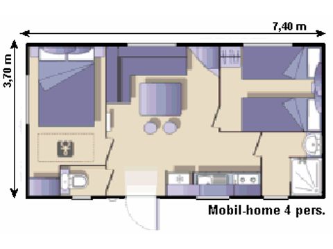 Mobile home 4 persons - FIDJY