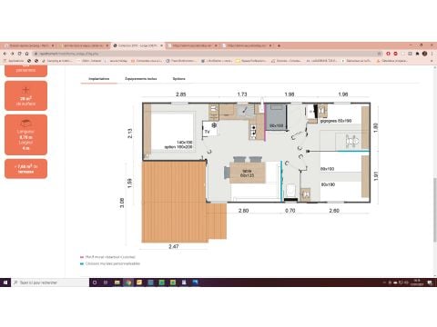 Mobilheim 6 Personen - MH3 Lodge, mit Sanitäranlagen