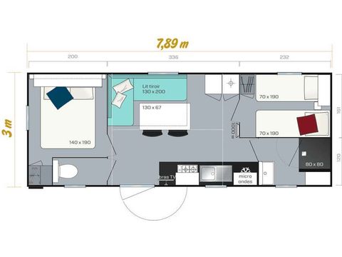 MOBILE HOME 5 people - 24 m² mobile home