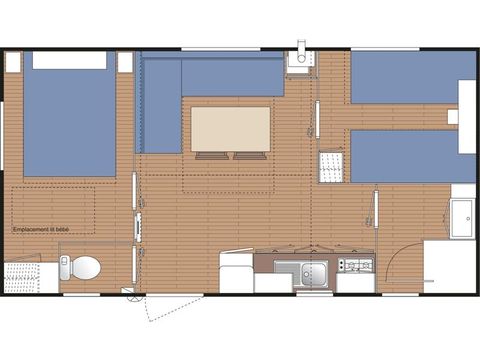 Mobile home 6 persons - MH 28m² 2 CH.