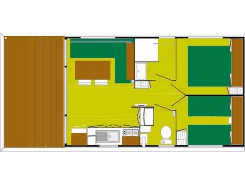 Mobile home 4 persons - COTTAGE PETIT VERDOT