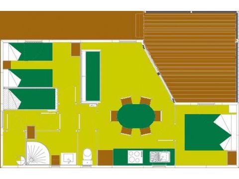 MOBILHOME 6 personas - CASA MERLOT