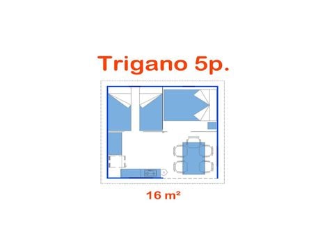 TIENDA DE CAMPAÑA 5 personas - Trigano (sin instalaciones sanitarias)