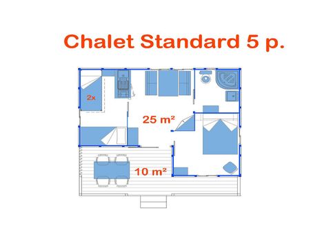 CHALET 6 Personen - Standard