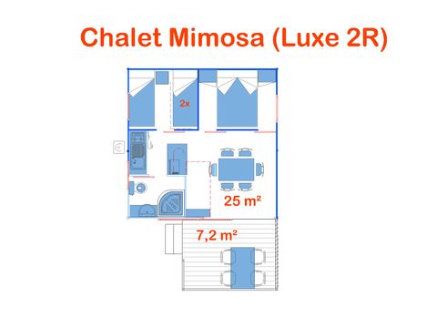 Chalet 4 personen - Mimosa Lux)