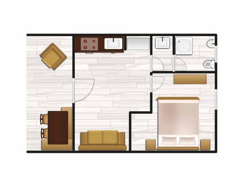 APPARTEMENT 4 personnes - MAISON VERTE avec une chambre à coucher