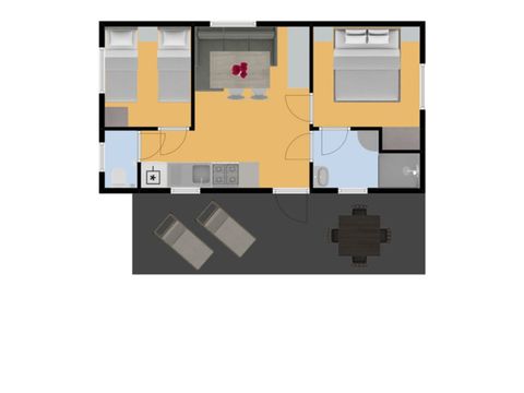 Stacaravan 4 personen - Tarn