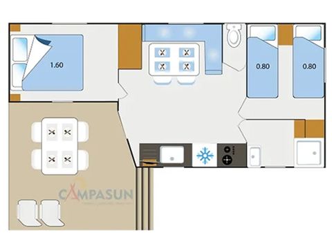 Mobile home 4 persons - Gordes - 28m² - 2 bedrooms