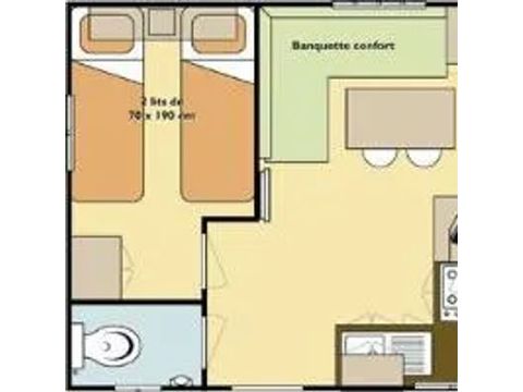 Mobile home 4 persons - COTTAGE MODESTY