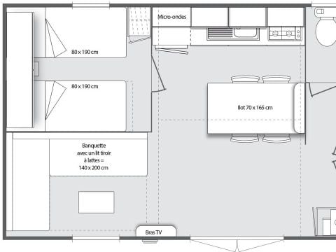 Mobile home 5 persons - PREMIUM