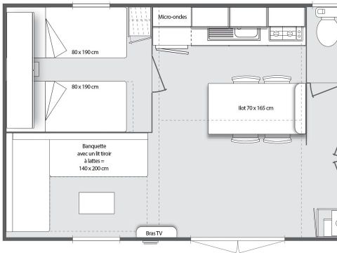 Mobilhome 5 personas - PREMIUM