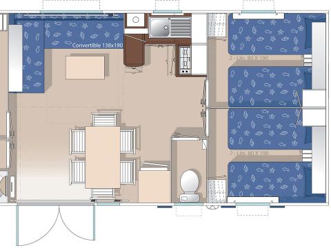 Mobilhome 6 personnes - XL GLENAN