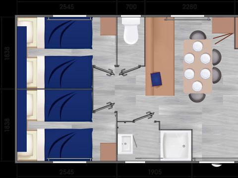 Mobilhome 7 personas - DECLICK con gran terraza