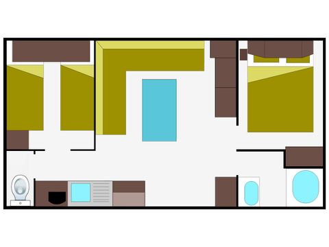 Mobilheim 6 Personen - 27 M²