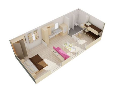 MOBILHOME 4 personas - Confort +2 Habitaciones 4 Pers PMR