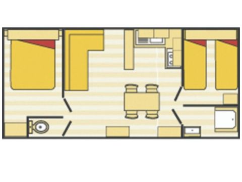 MOBILHOME 6 personnes - Mobil-home Evasion 6 personnes 2 chambres 23m²