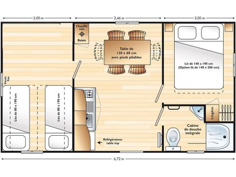 BUNGALOW 5 personnes - AZUR