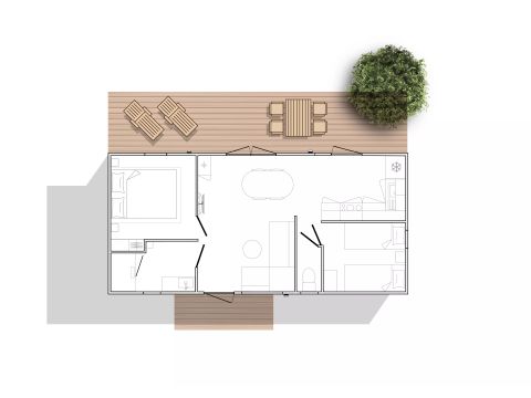 Mobilhome 4 personnes - Côté Forêt - 3 Pièces