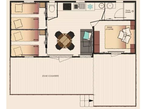 MOBILE HOME 6 people - Cottage Manyara 4 Rooms 6 People