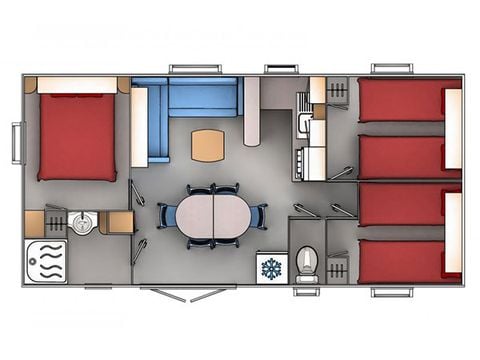 ALBERGUE 5 personas - Cabaña Floresta "Côté forêt" 4/5p - 2 dormitorios - TV - Aire acondicionado