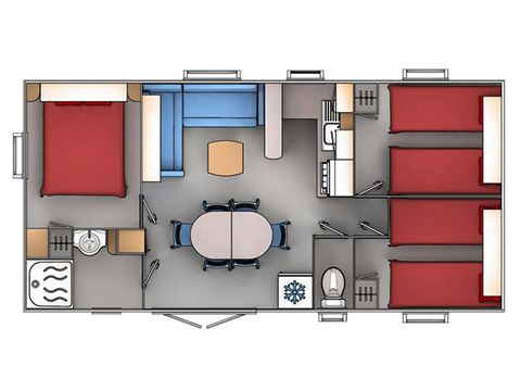 LODGE 5 persone - Cottage Floresta "Côté forêt" 4/5p - 2 camere da letto - TV - Aria condizionata