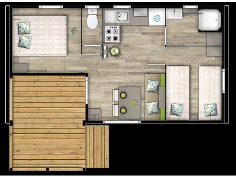 Stacaravan 4 personen - Malaga Duo Compact