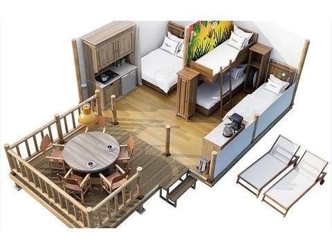 Glampingtent 5 personen - Jungle