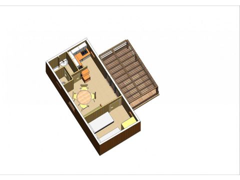 Chalet 4 personen - S150 - KLIMAANLAGE - TV - BETTWÄSCHE - ENDREINIGUNG
