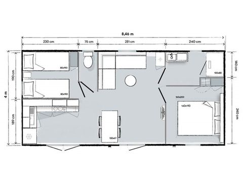 BUNGALOW 2 people - 2 Bedrooms