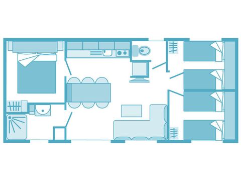 CASA MOBILE 6 persone - Ciela Confort Luxe 3 camere da letto