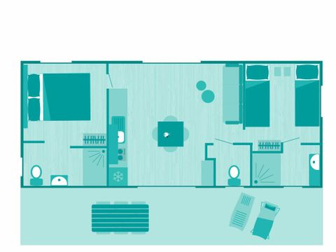 MOBILHOME 4 personas - Ciela Prestige Key West 2 dormitorios incluyendo una suite principal