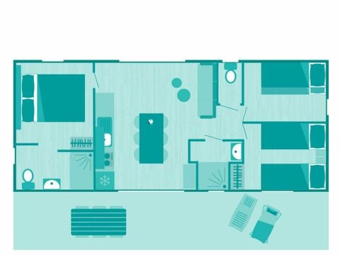 CASA MOBILE 6 persone - Ciela Prestige Key West 3 camere da letto di cui una master suite