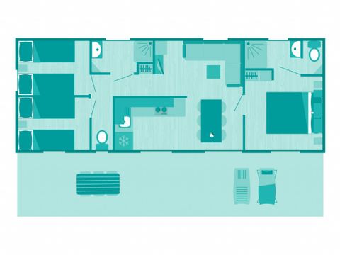 CASA MOBILE 6 persone - Ciela Confort Luxe 3 camere da letto - 2 bagni